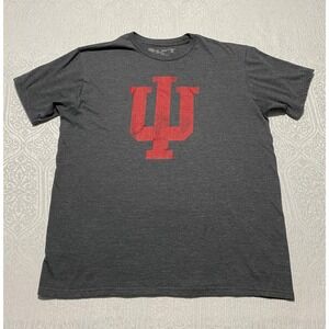 The Victory Indiana University IU Hoosiers Graphic T-Shirt Gray Mens XL